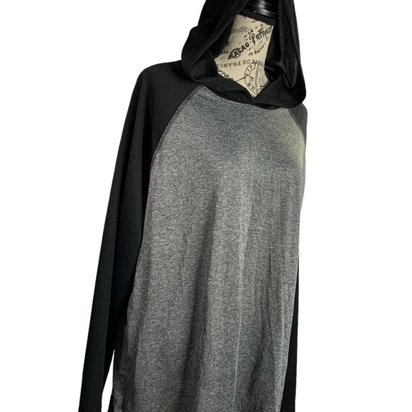 Zone Pro men’s XL hooded pullover shirt Black- Gray Long sleeve Polyester men XL - Picture 8 of 8